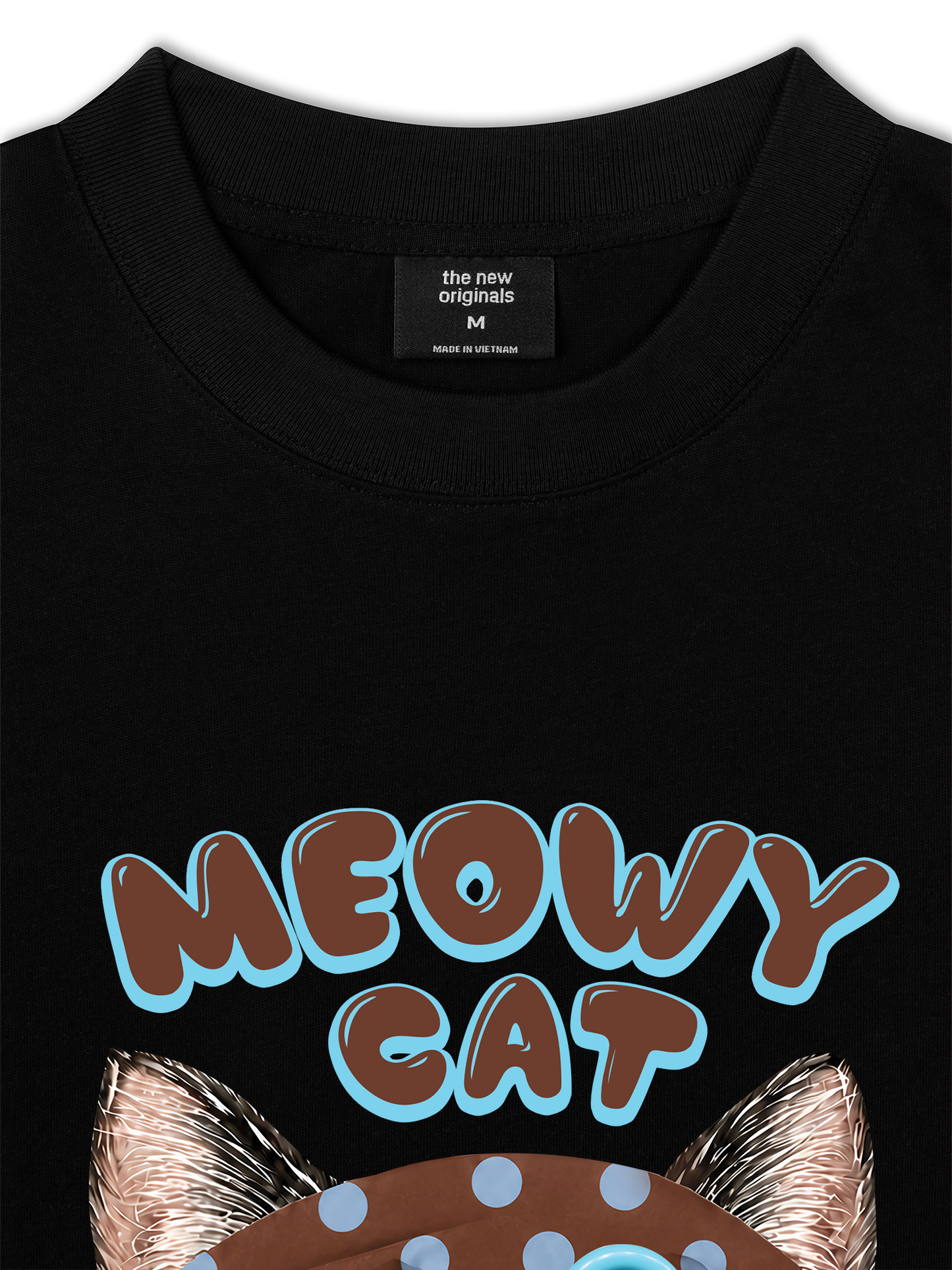 Áo Thun Relaxed Fit  Meowy Cat Brown
