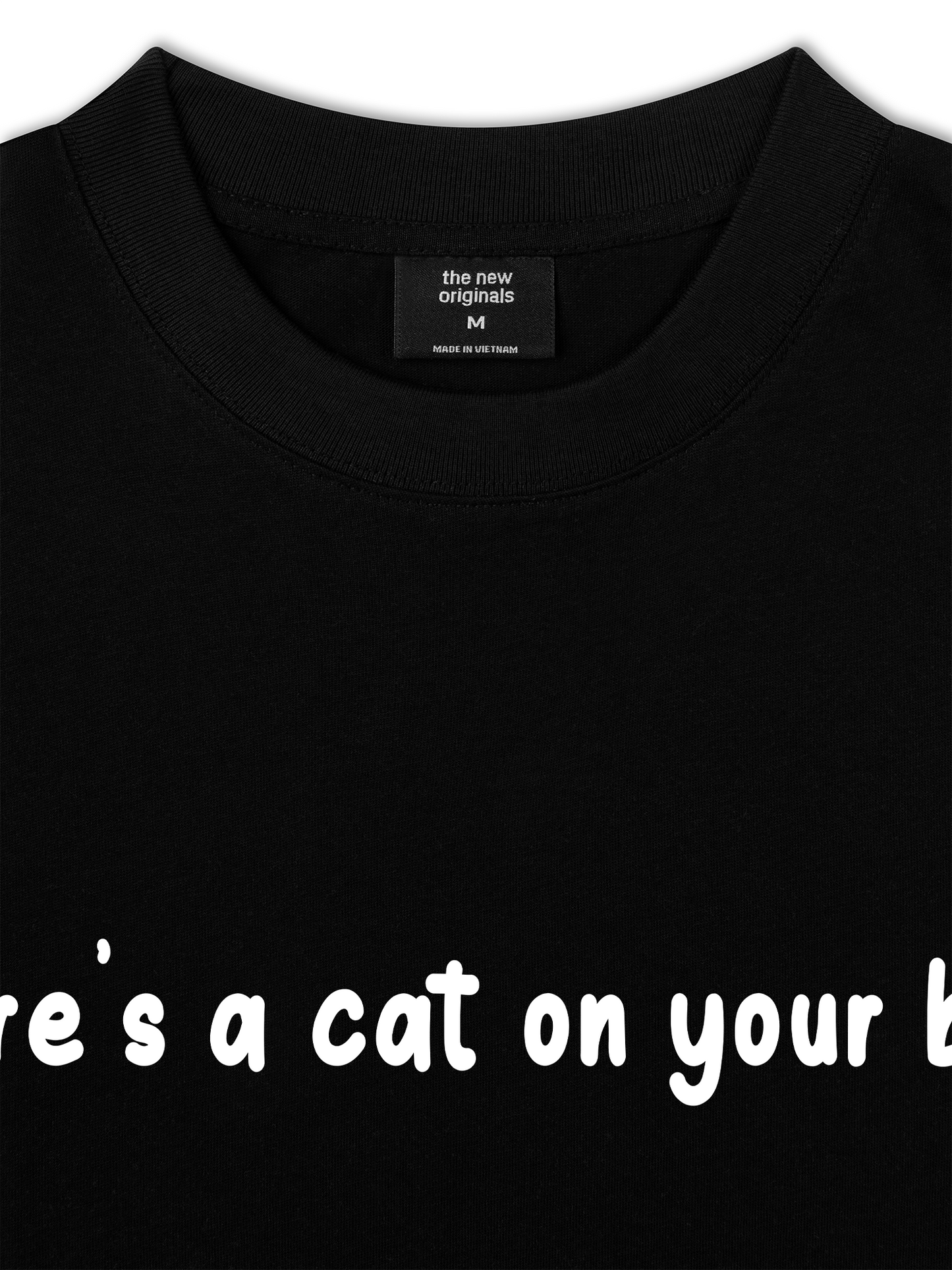 Áo Thun Relaxed Fit Animal Mood There's A Cat On Your Back