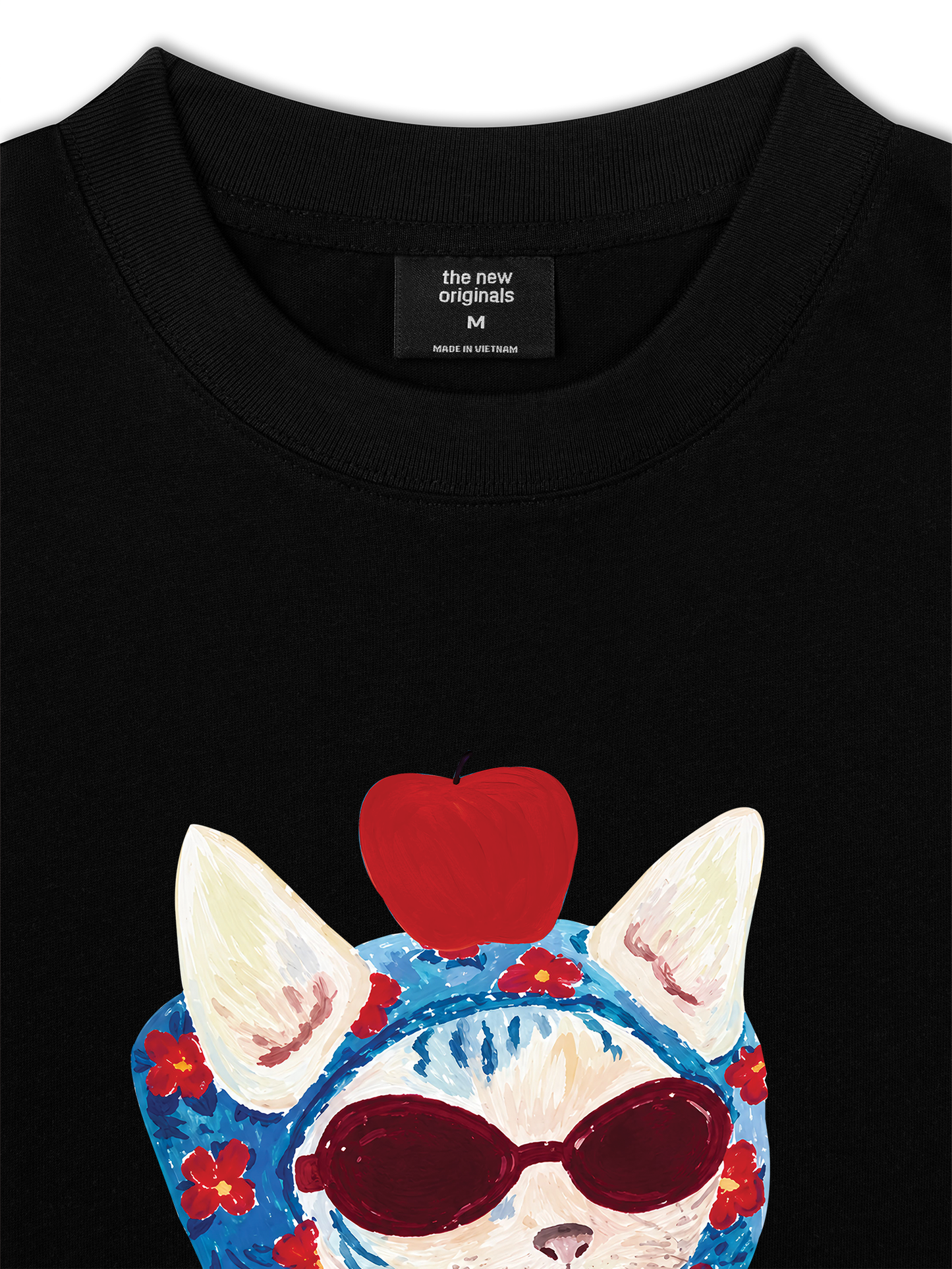 Áo Thun Relaxed Fit Kitten Day Meow With Apple