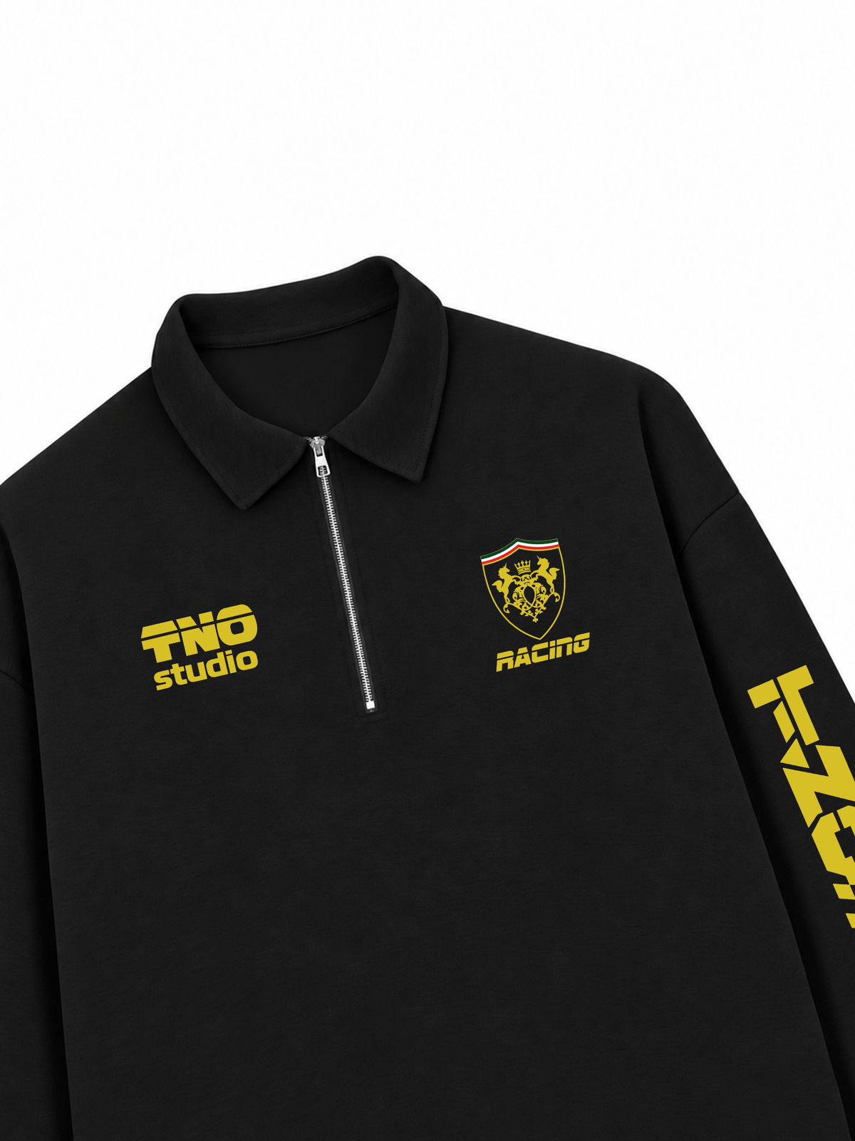 Áo Sweater Polo Nỉ Hai Da  Racing Style