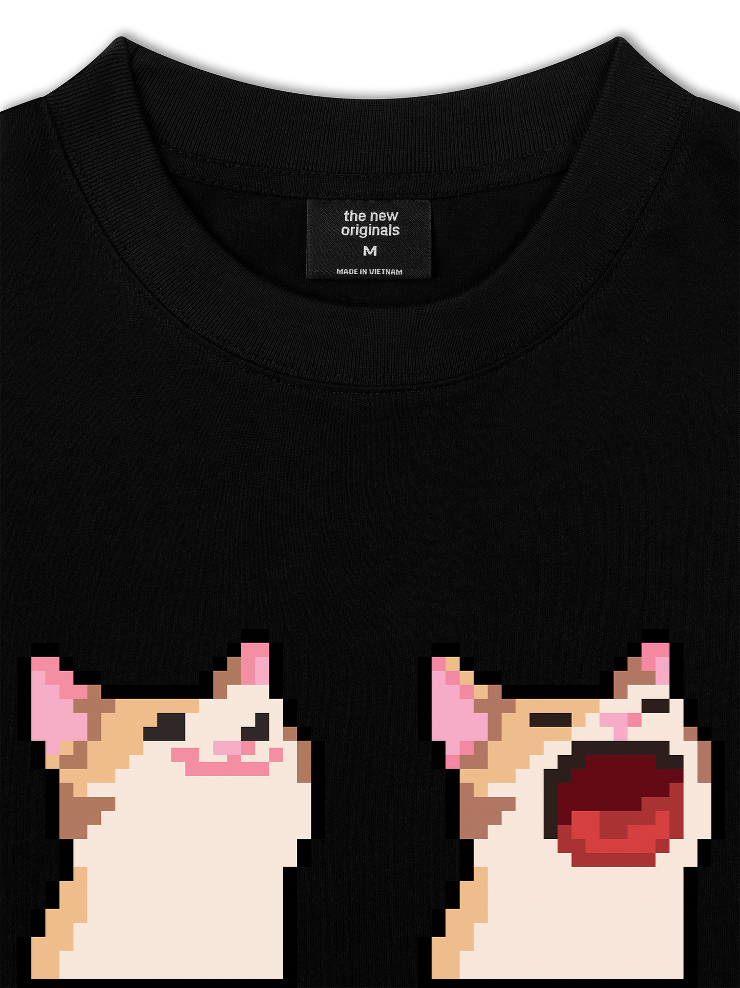 Áo Thun Relaxed Fit Pixel Universe Pop Cat