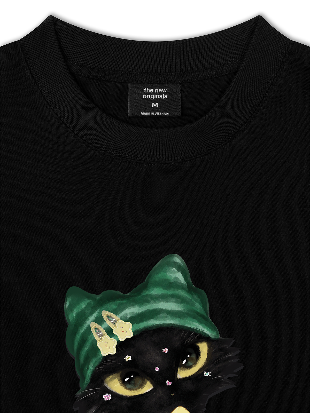 Áo Thun Relaxed Fit Black Cat Girl
