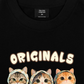 Áo Thun Relaxed Fit Cute Three Cat Vitamin Meow