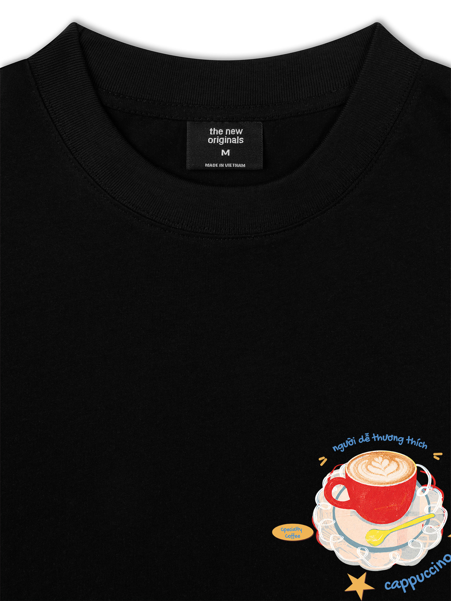 Áo Thun Relaxed Fit Người Dễ Thương Thích Cappuchino