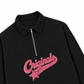 Áo Sweater Polo Nỉ Hai Da Pink Retro Originals Logo