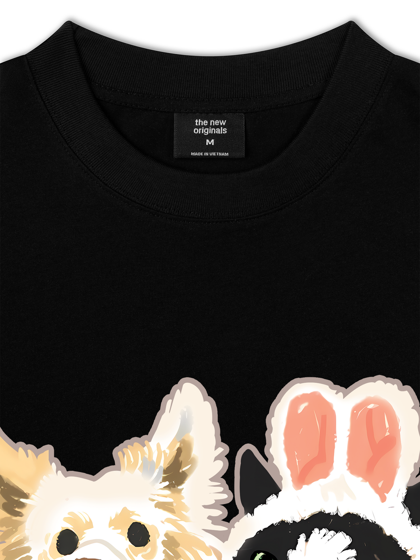 Áo Thun Relaxed Fit Animal Mood Bestie Puppy And Meow