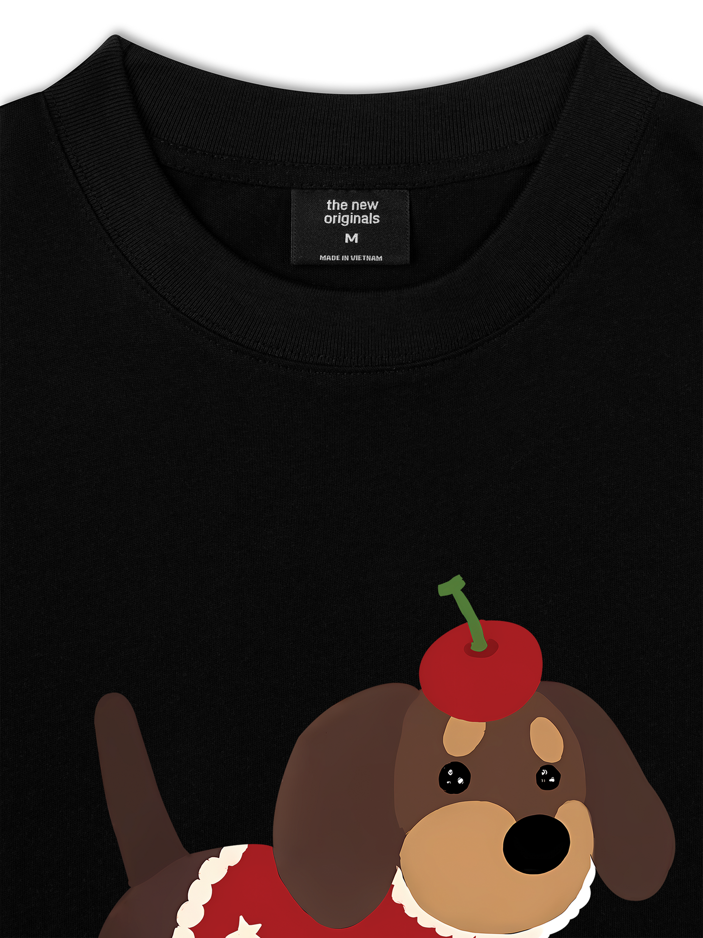 Áo Thun Relaxed Fit Animal Cute Puppy With Cherry