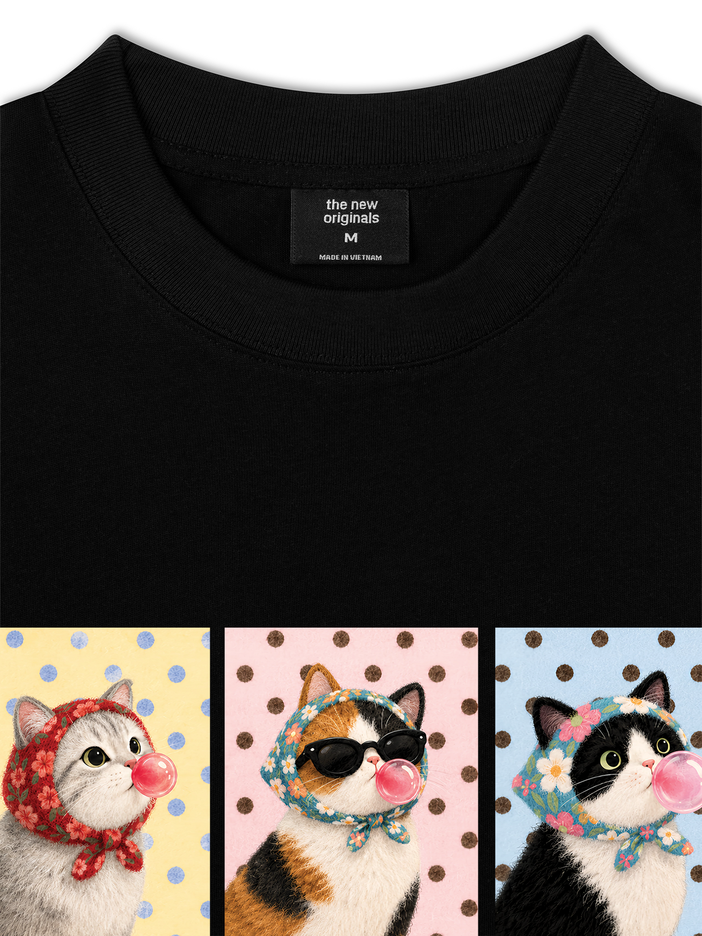 Áo Thun Relaxed Fit Dotty Kitty