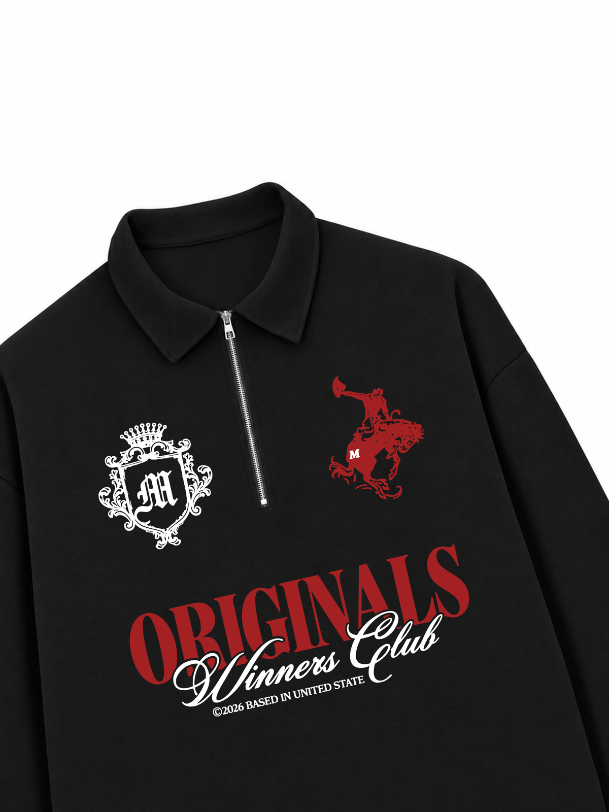Áo Sweater Polo Nỉ Hai Da Originals Winner Club