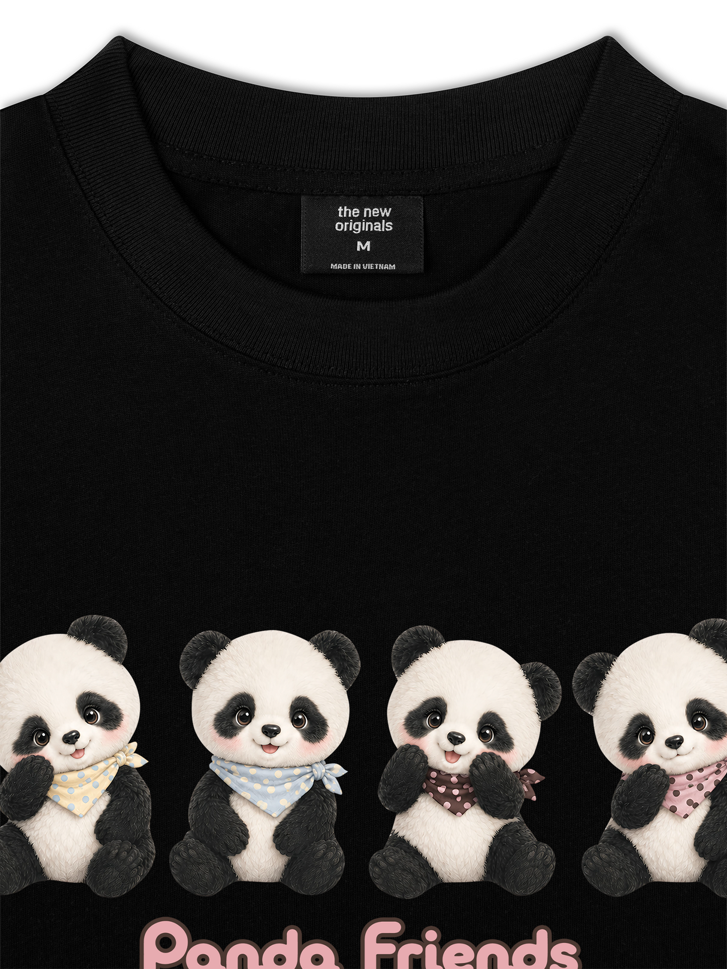 Áo Thun Relaxed Fit Panda Friends