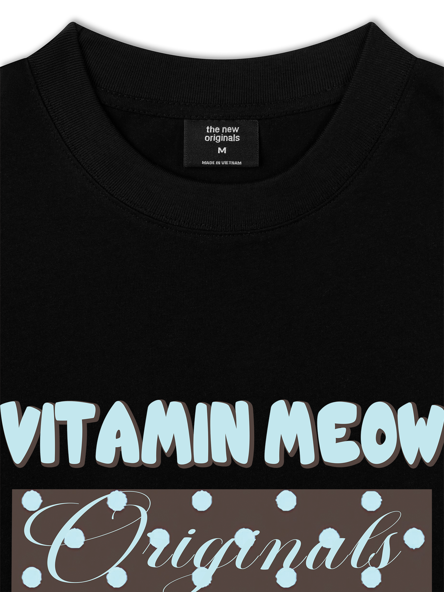 Áo Thun Relaxed Fit Vitamin Meow Blue Tiffany