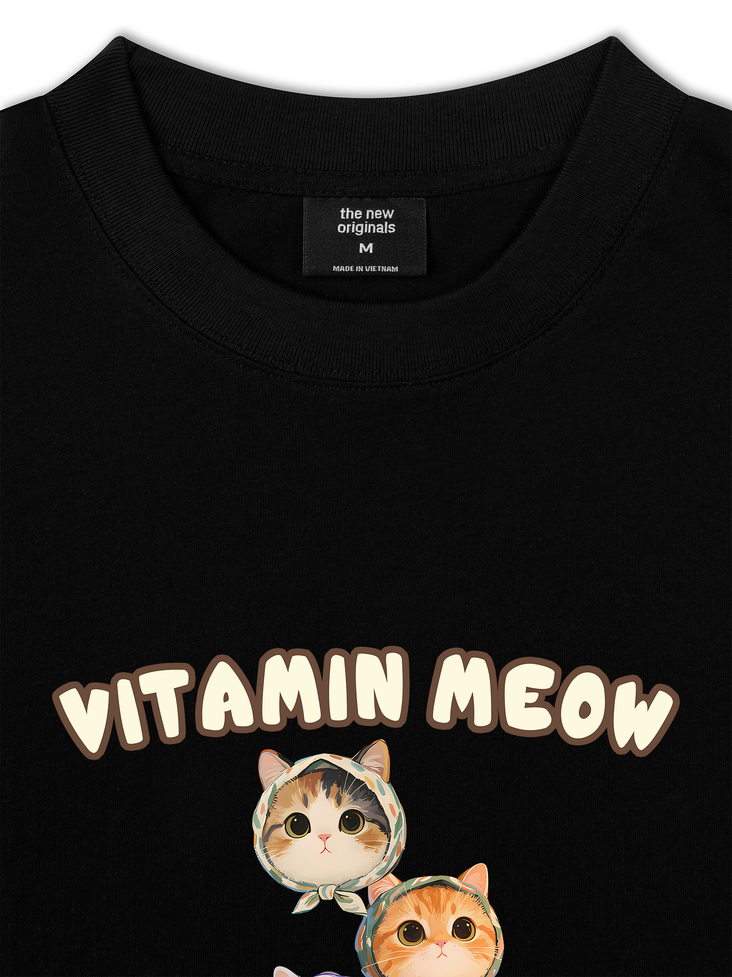Áo Thun Relaxed Fit Four Cat Vitamin Meow