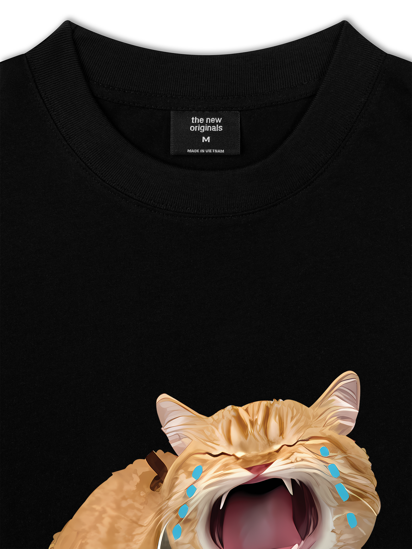 Áo Thun Relaxed Fit Animal Mood Funny Meow