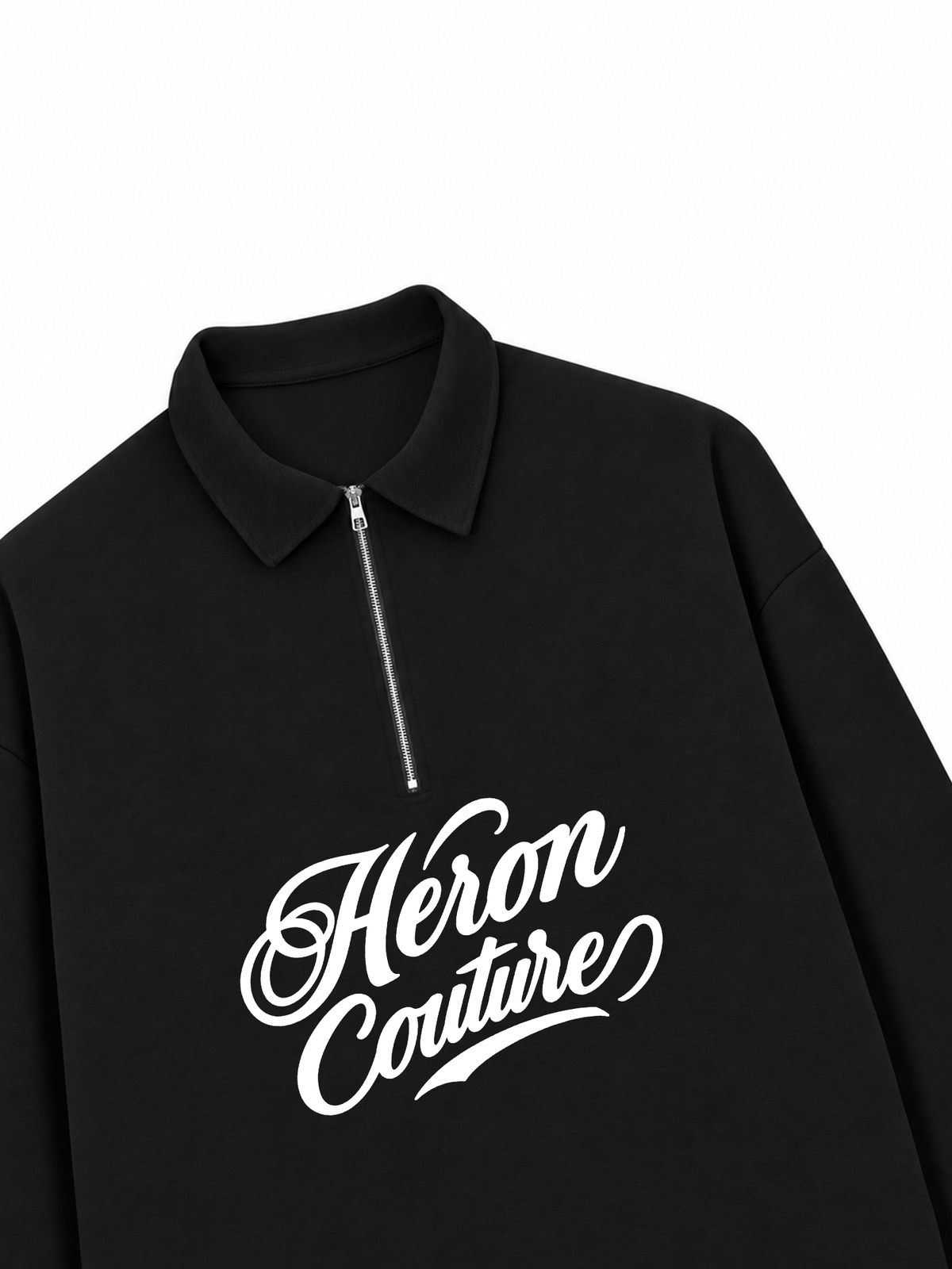 Áo Sweater Polo Nỉ Hai Da Heron Couture