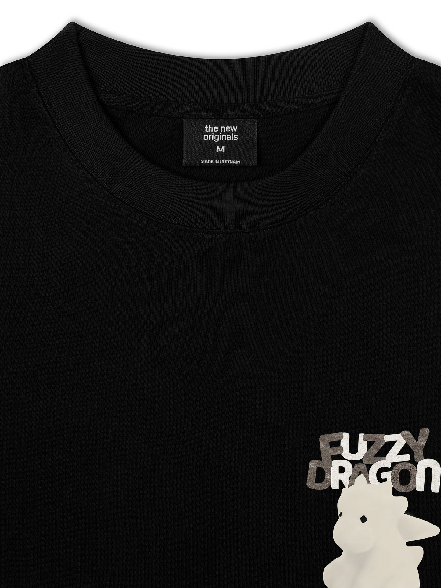 Áo Thun Relaxed Fit  Fuzzy Font Dragon
