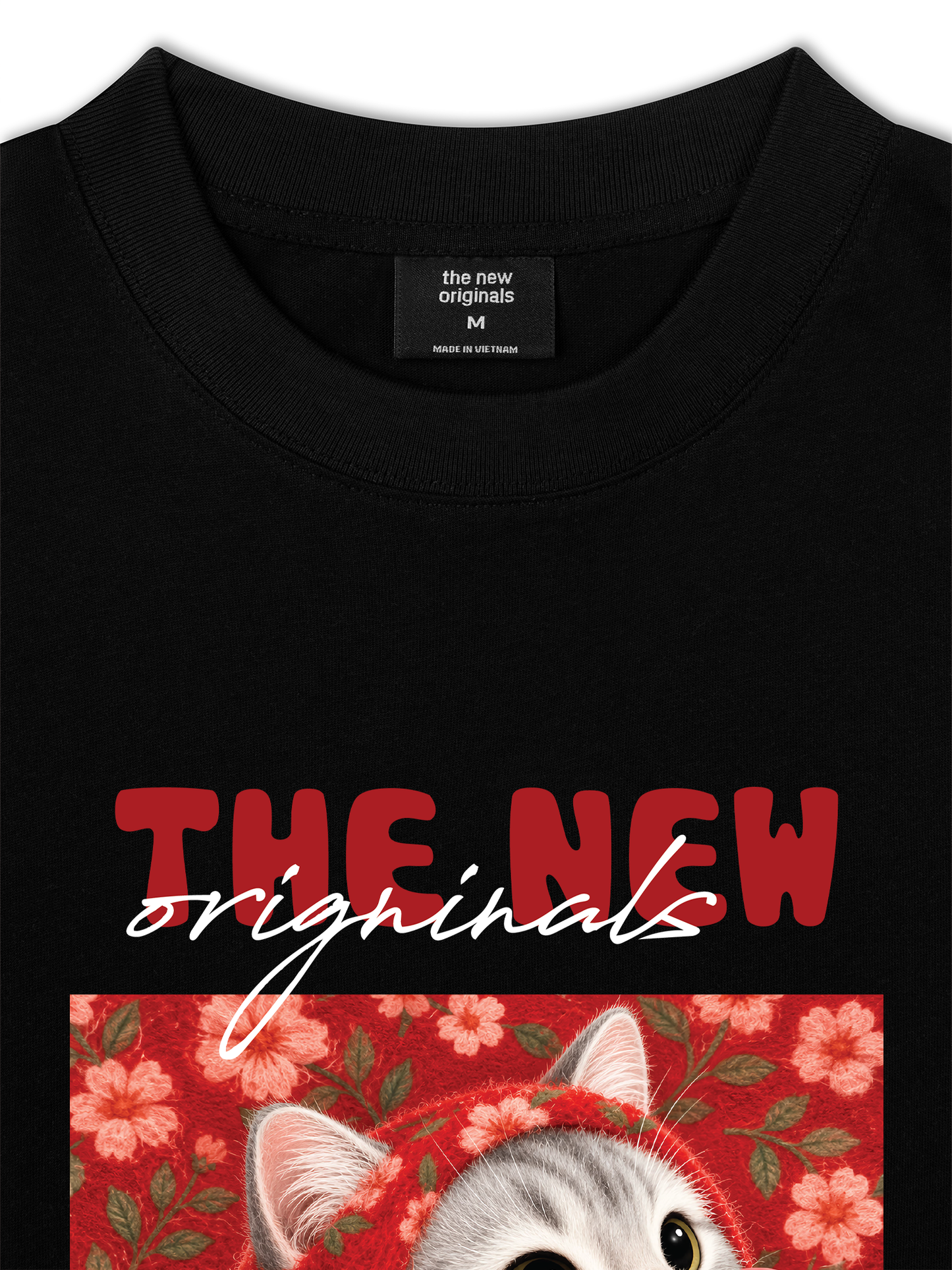 Áo Thun Relaxed Fit Red Daisy Daydream Meow