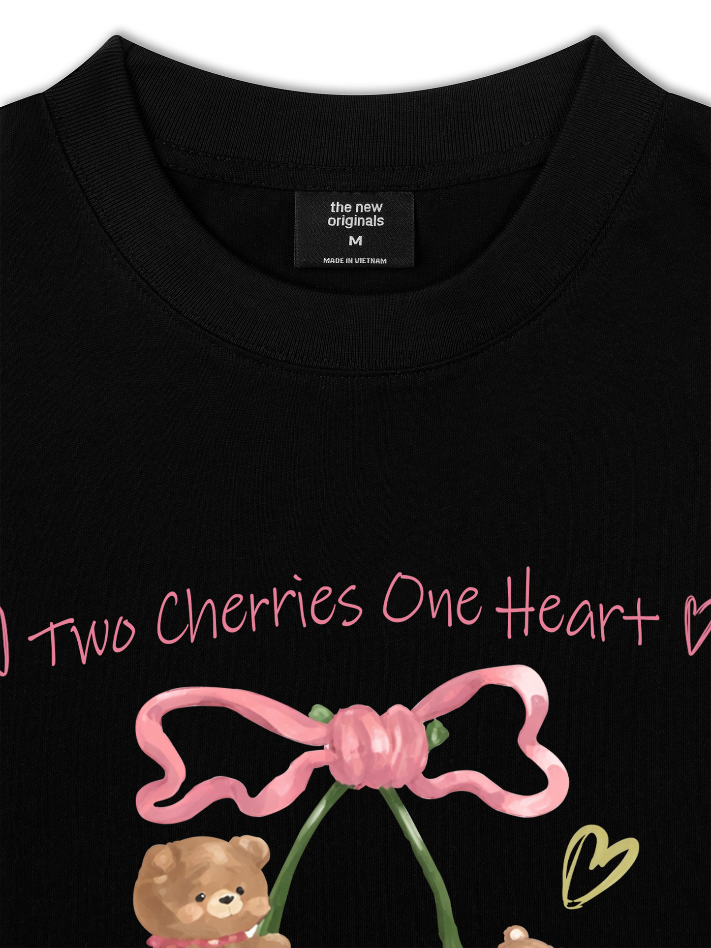 Áo Thun Relaxed Fit Daily Cuties Two Cherries One Heart