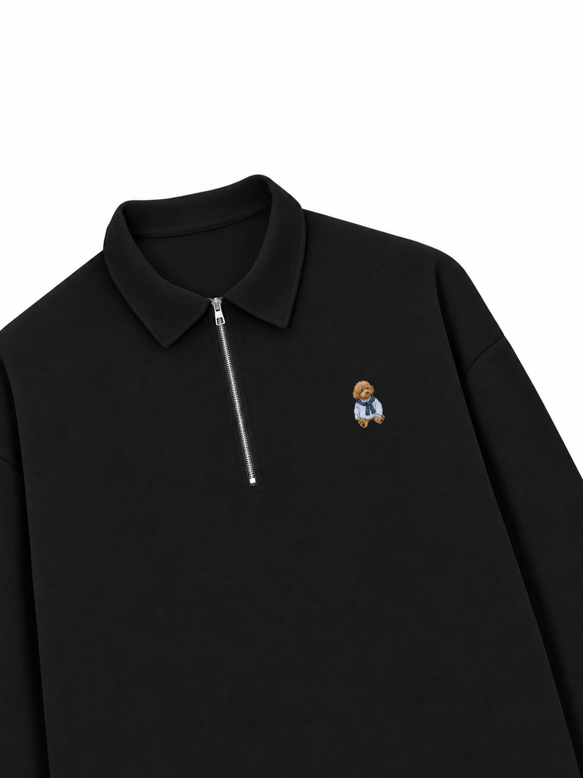 Áo Sweater Polo Nỉ Hai Da Poodle