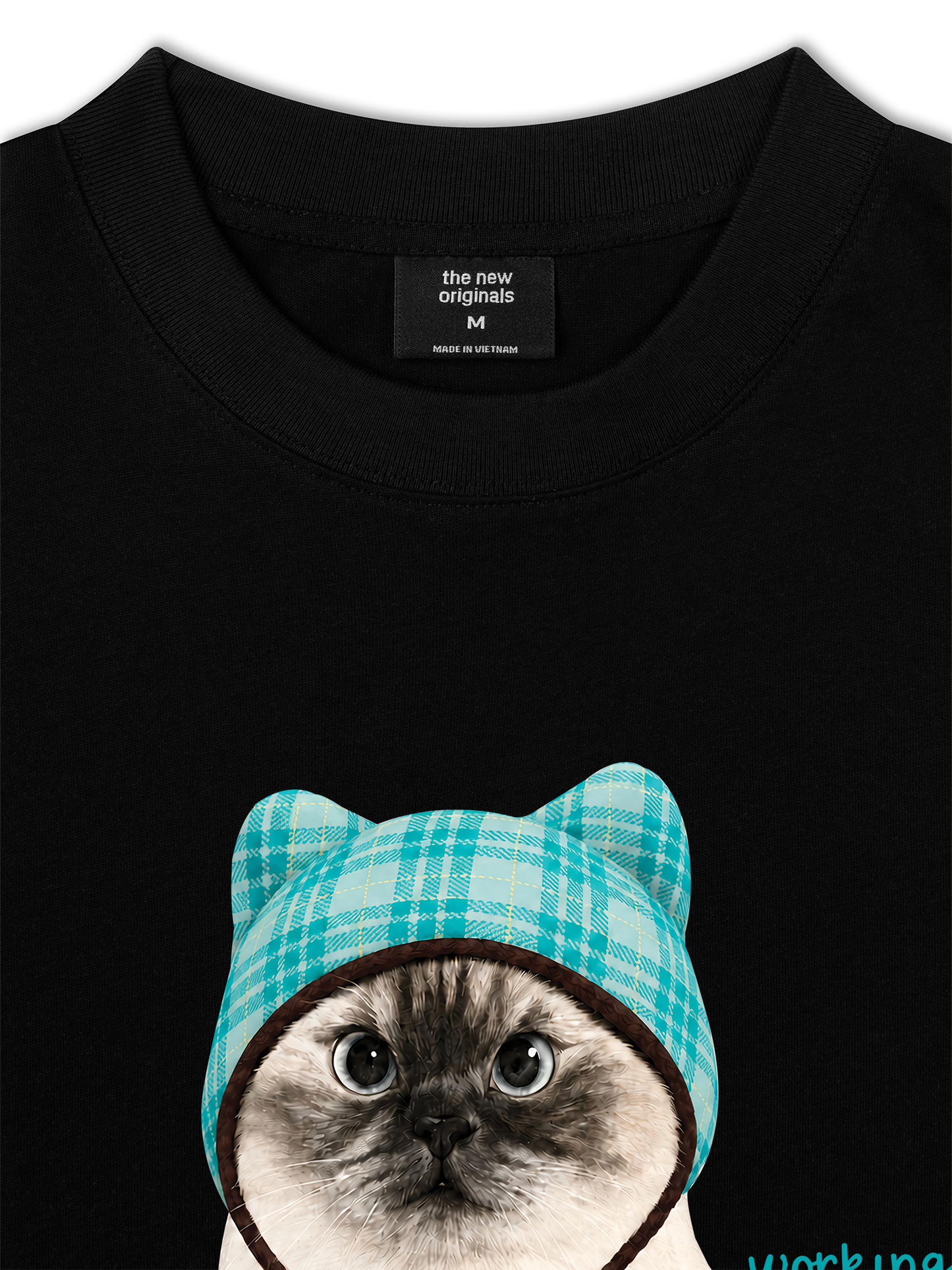 Áo Thun Relaxed Fit Working O'ttreats Blue Tiffany Meow