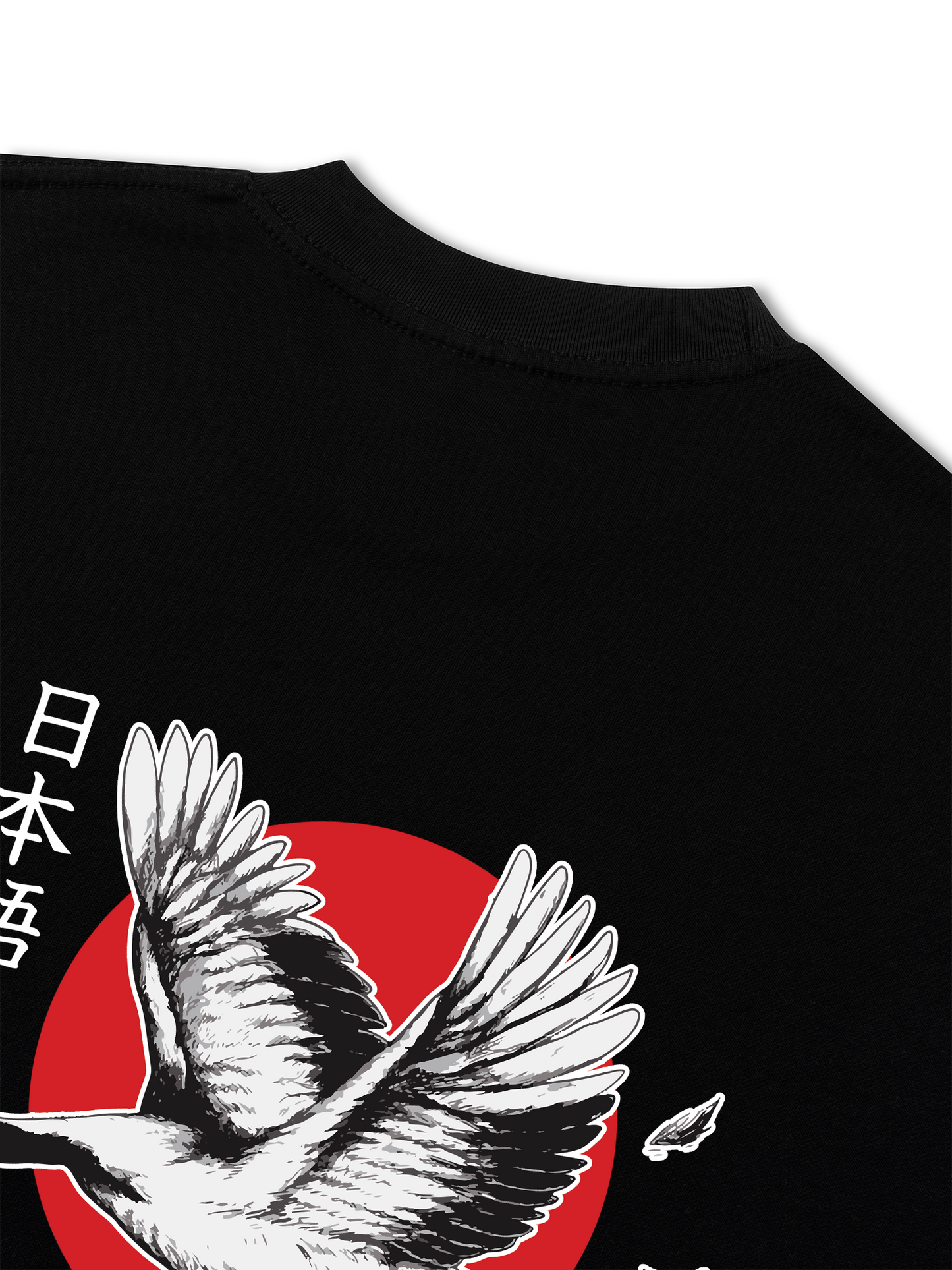 Áo Thun Relaxed Fit Japan Spirit Red Crowned Crane