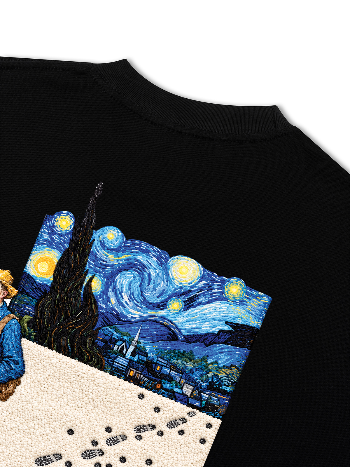 Áo Thun Relaxed Fit Vincent Van Gogh Stary Night