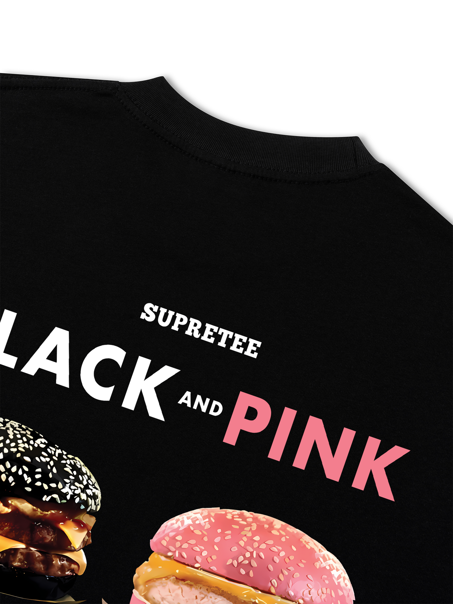Áo Thun Relaxed Fit Sweet Pastry Black Pink