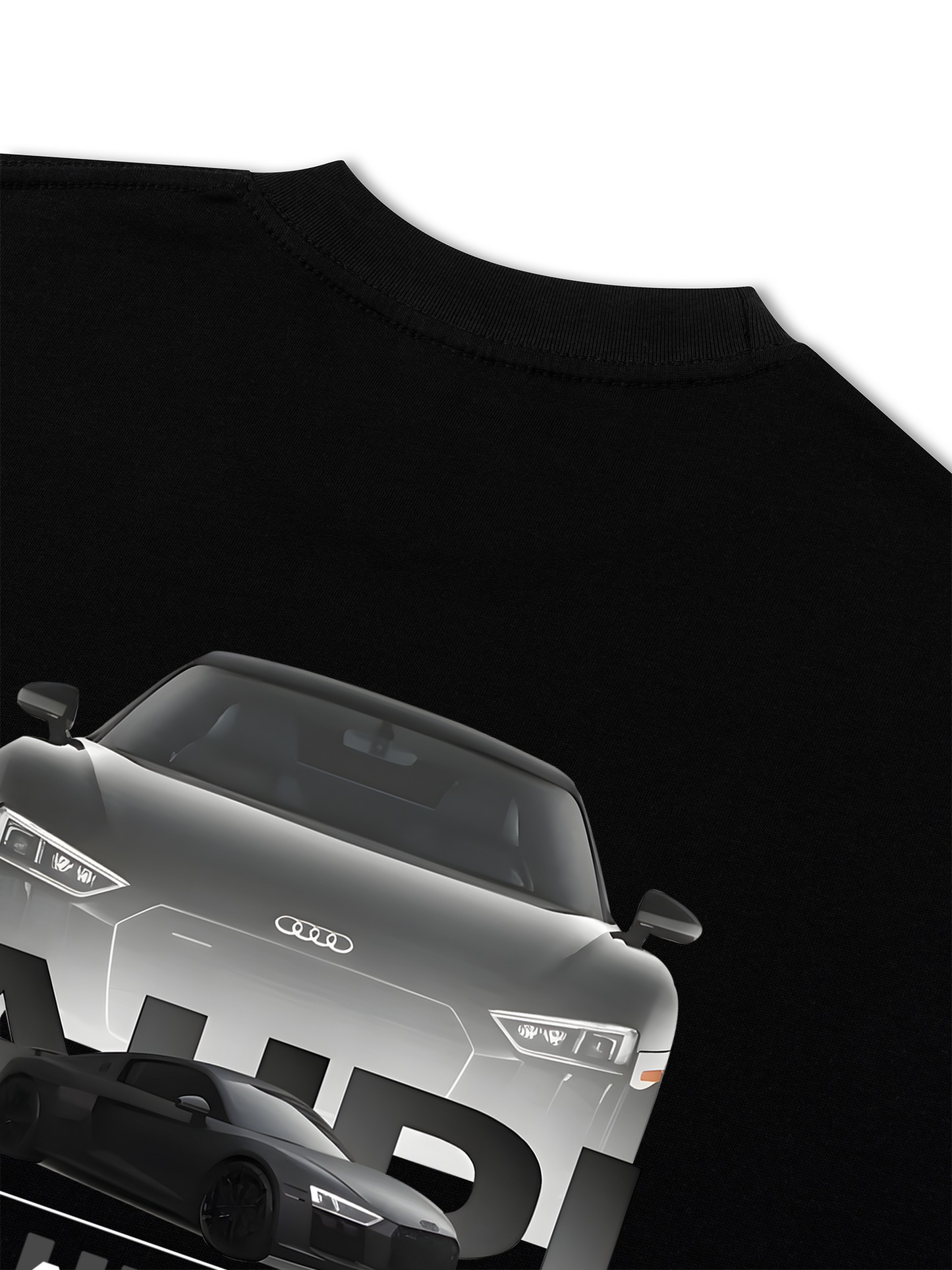 Áo Thun Relaxed Fit CAR AUDI Black & White