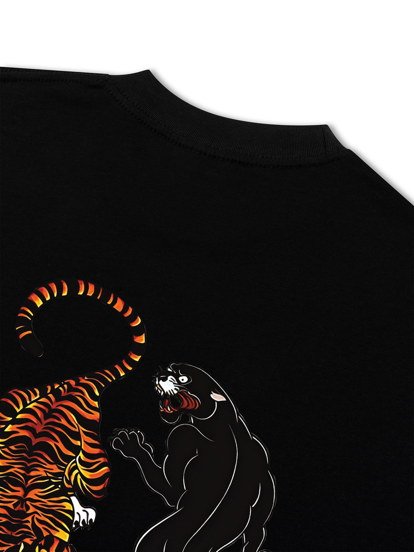 Áo Thun Relaxed Fit Japan Spirit Tiger And Black Panther