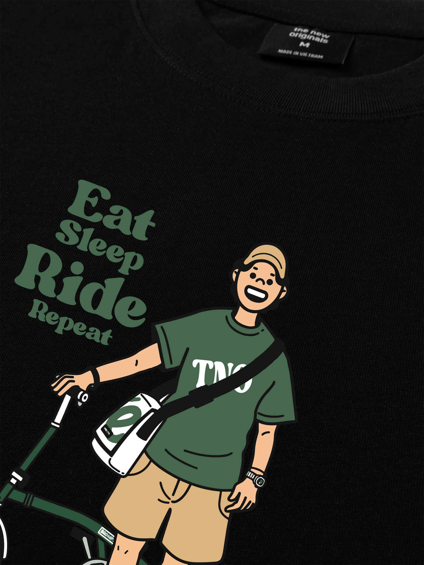 Áo Thun Relaxed Fit Eat Sleep Ride Repeat