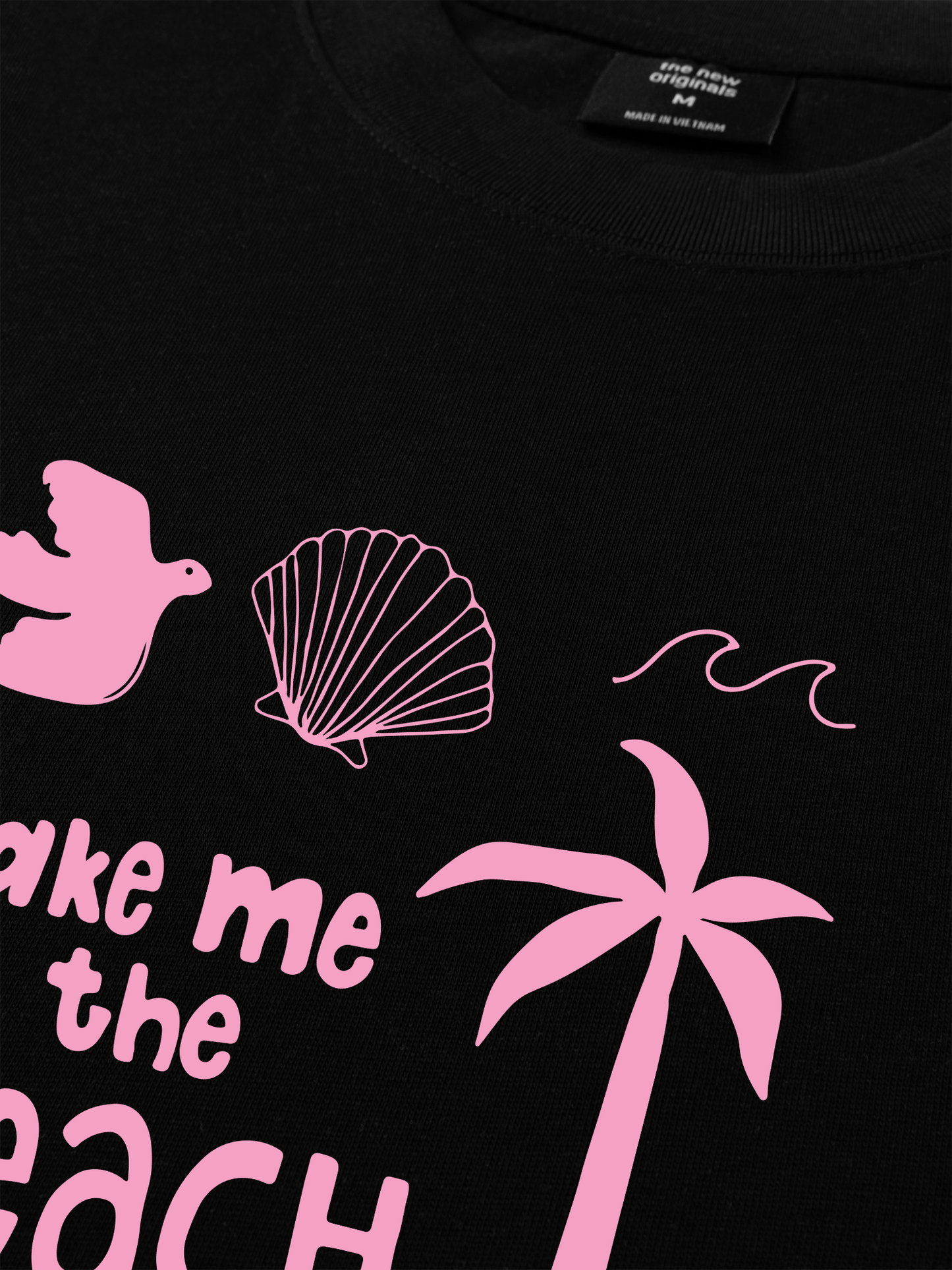 Áo Thun Relaxed Fit Take Me To The Beach Pink