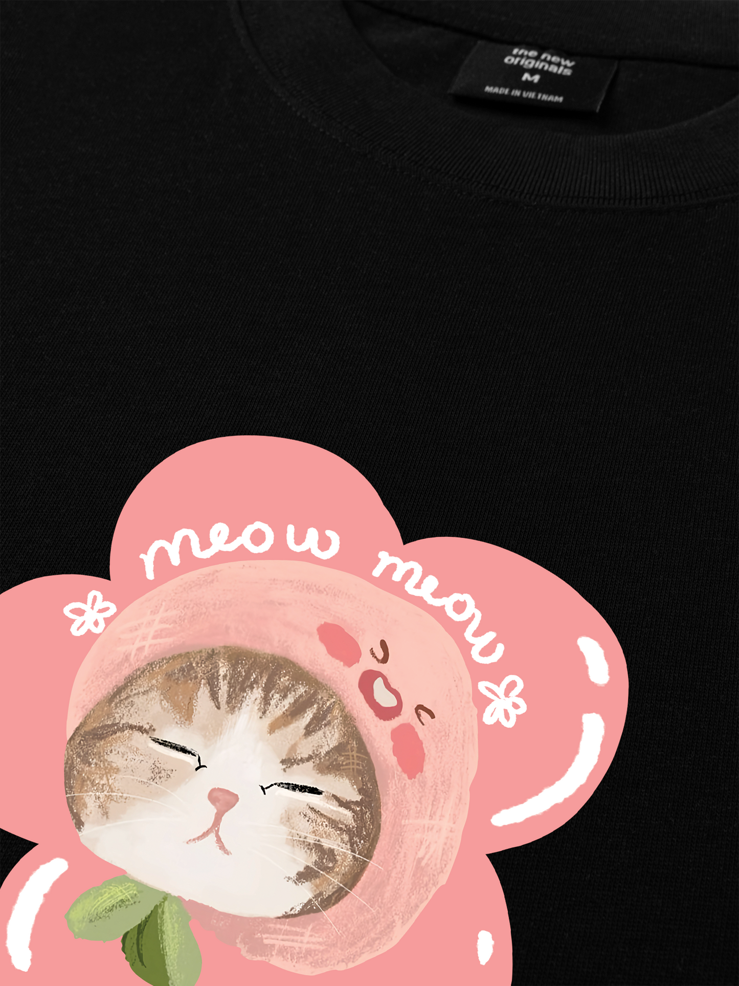 Áo Thun Relaxed Fit Flower Cat