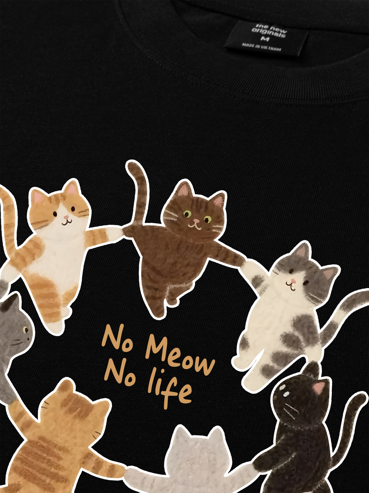 Áo Thun Relaxed Fit No Meow No Life