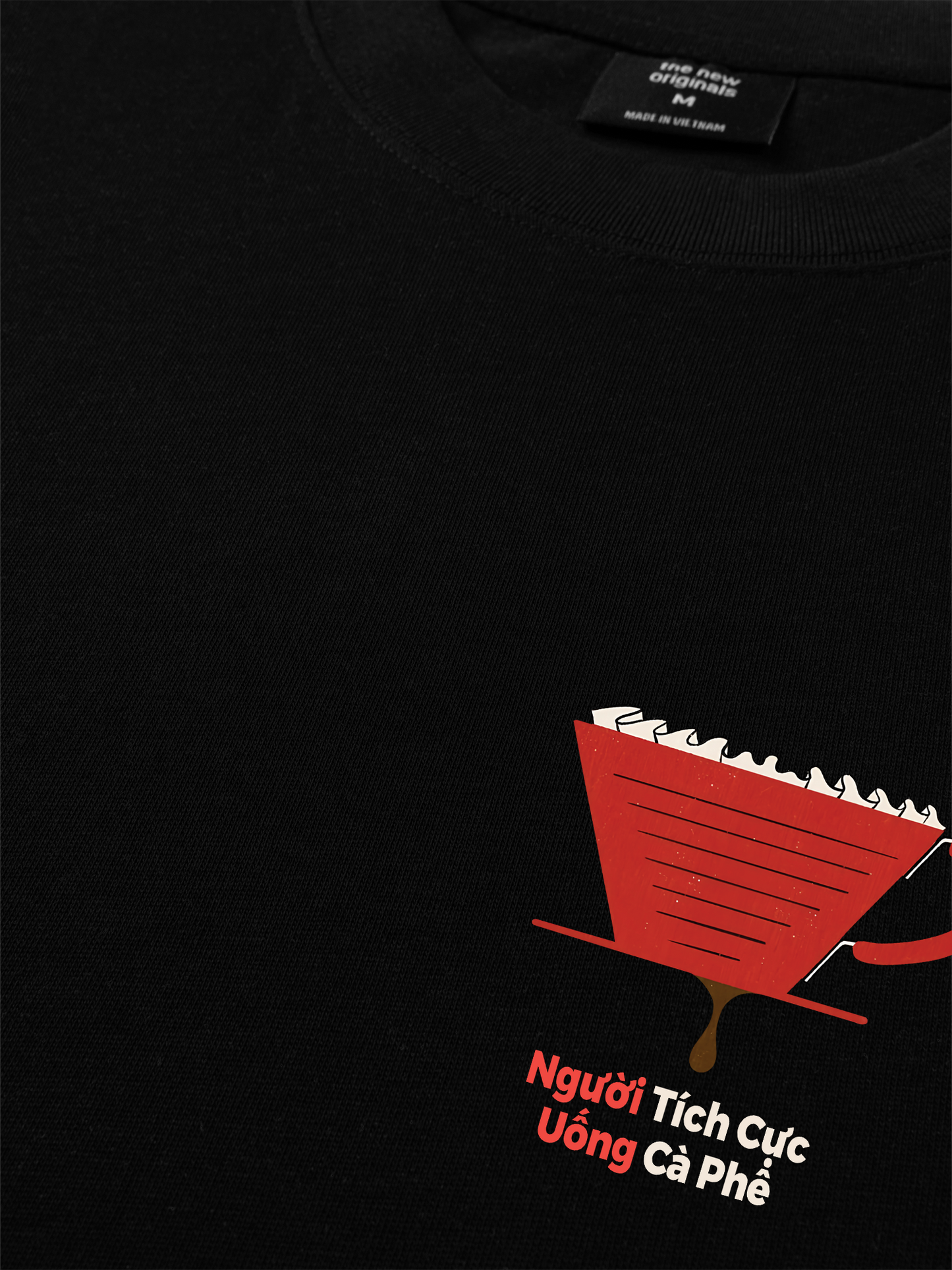 Áo Thun Relaxed Fit Người Tích Cực Uống Cà Phê