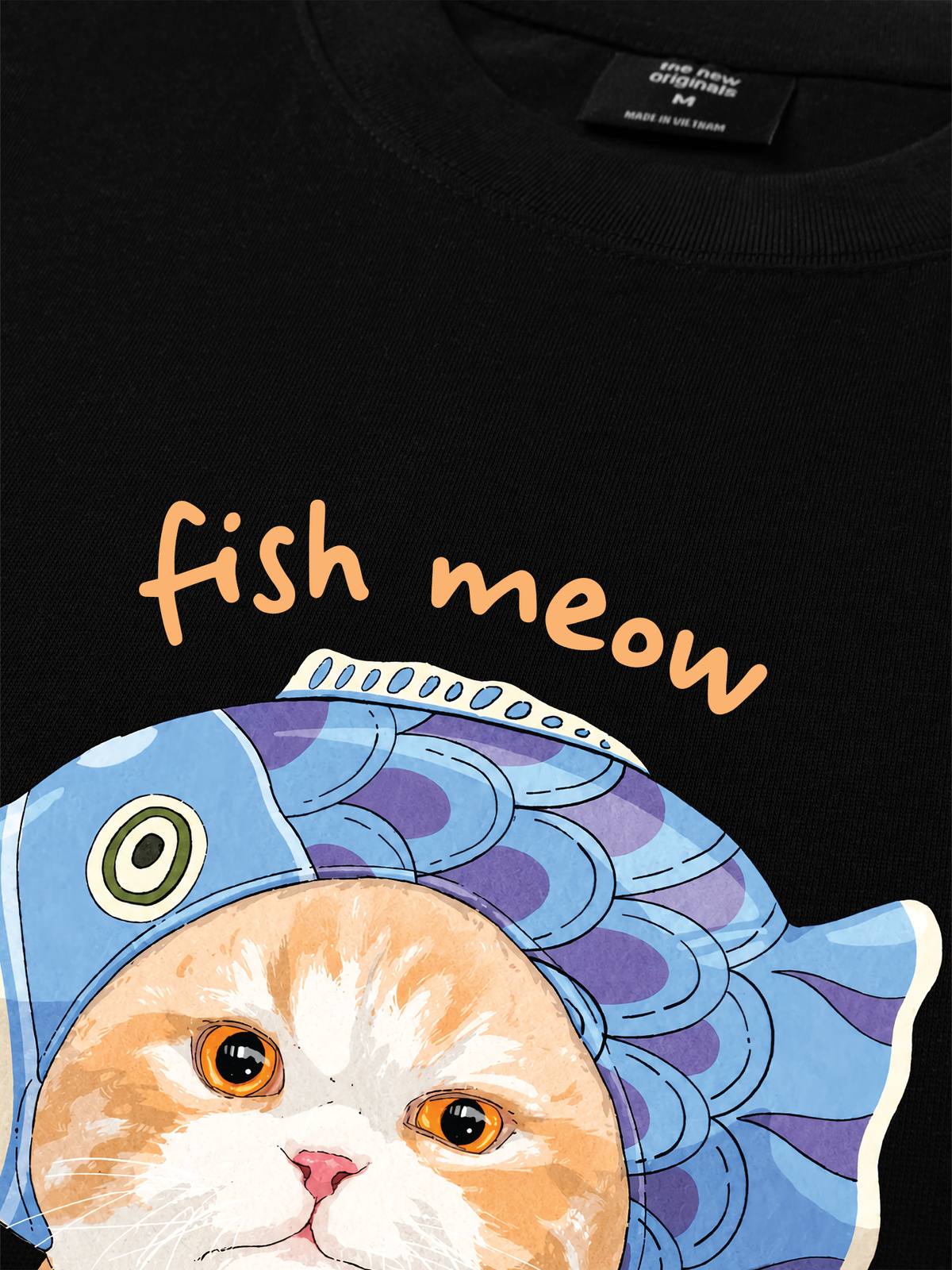 Áo Thun Relaxed Fit Fish Meow
