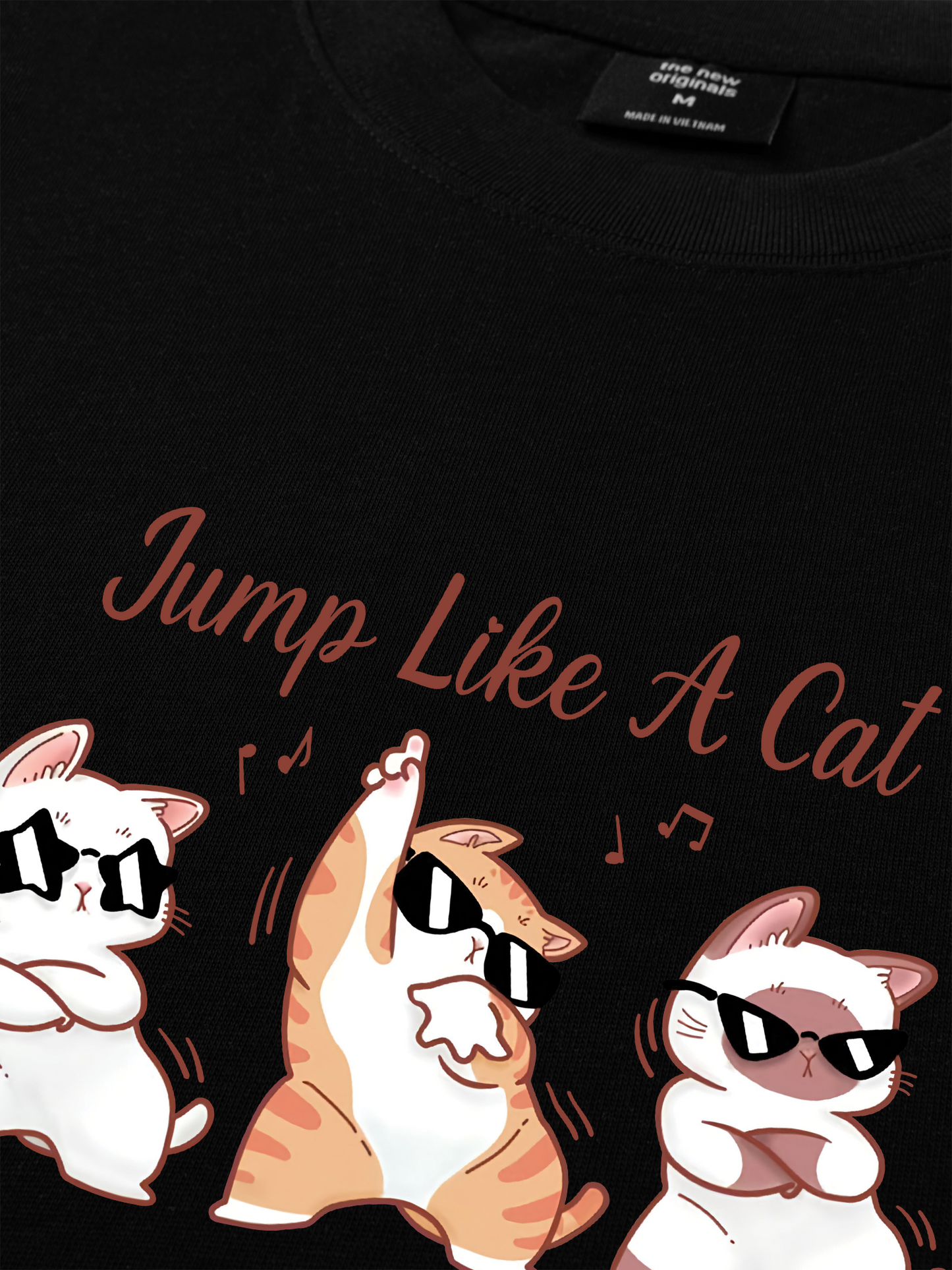 Áo Thun Relaxed Fit Animal Mood Jump Like A Cat