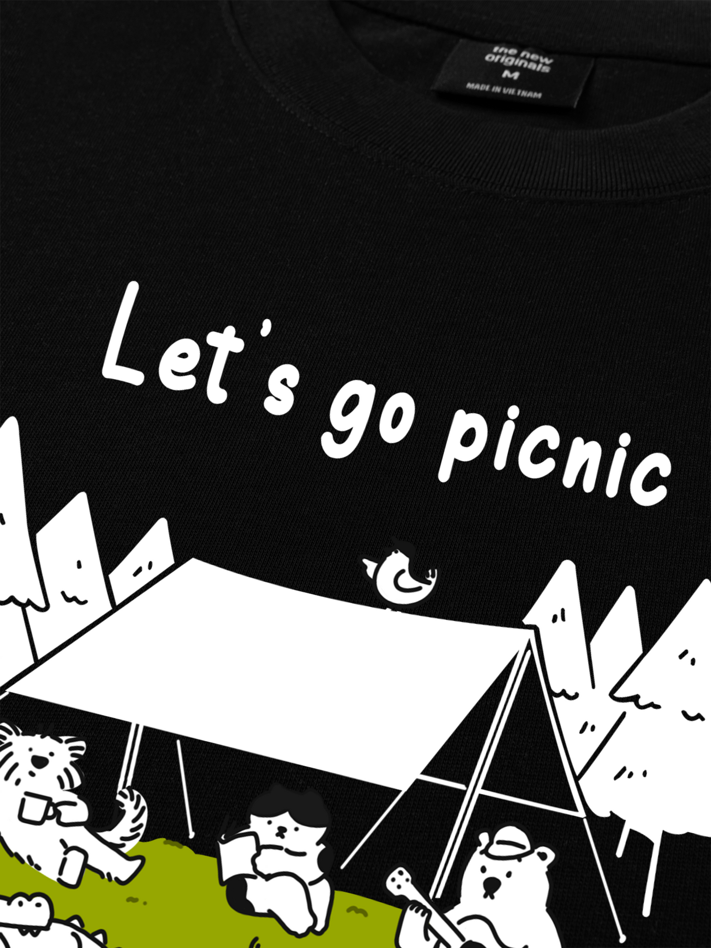 Áo Thun Relaxed Fit Go Outside Let's Go Picnic