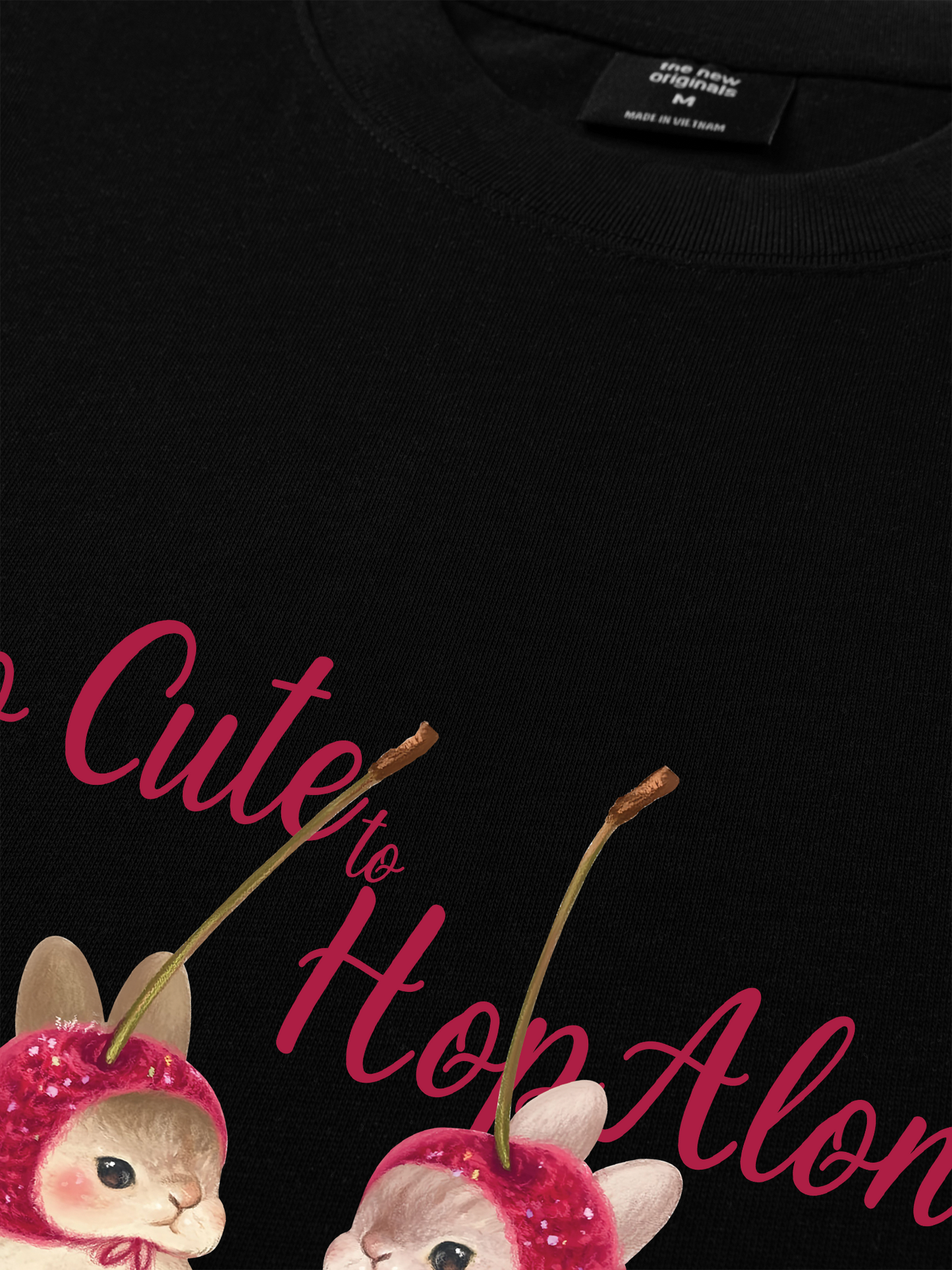 Áo Thun Relaxed Fit Animal Mood Too Cute to Hop Alone