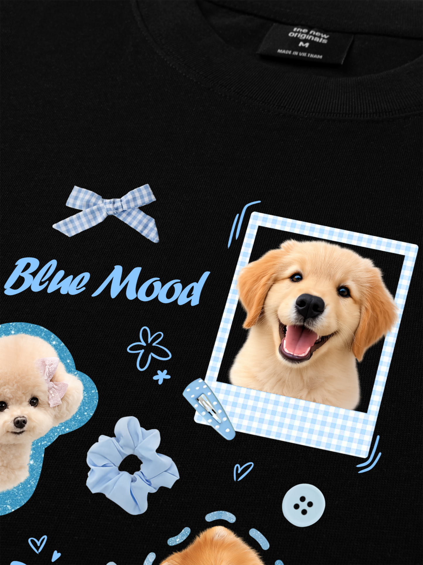 Áo Thun Relaxed Fit Daily Cuties Blue Mood Good Pup