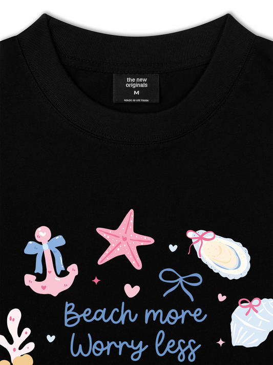 Áo Thun Relaxed Fit Beach More Worry Less