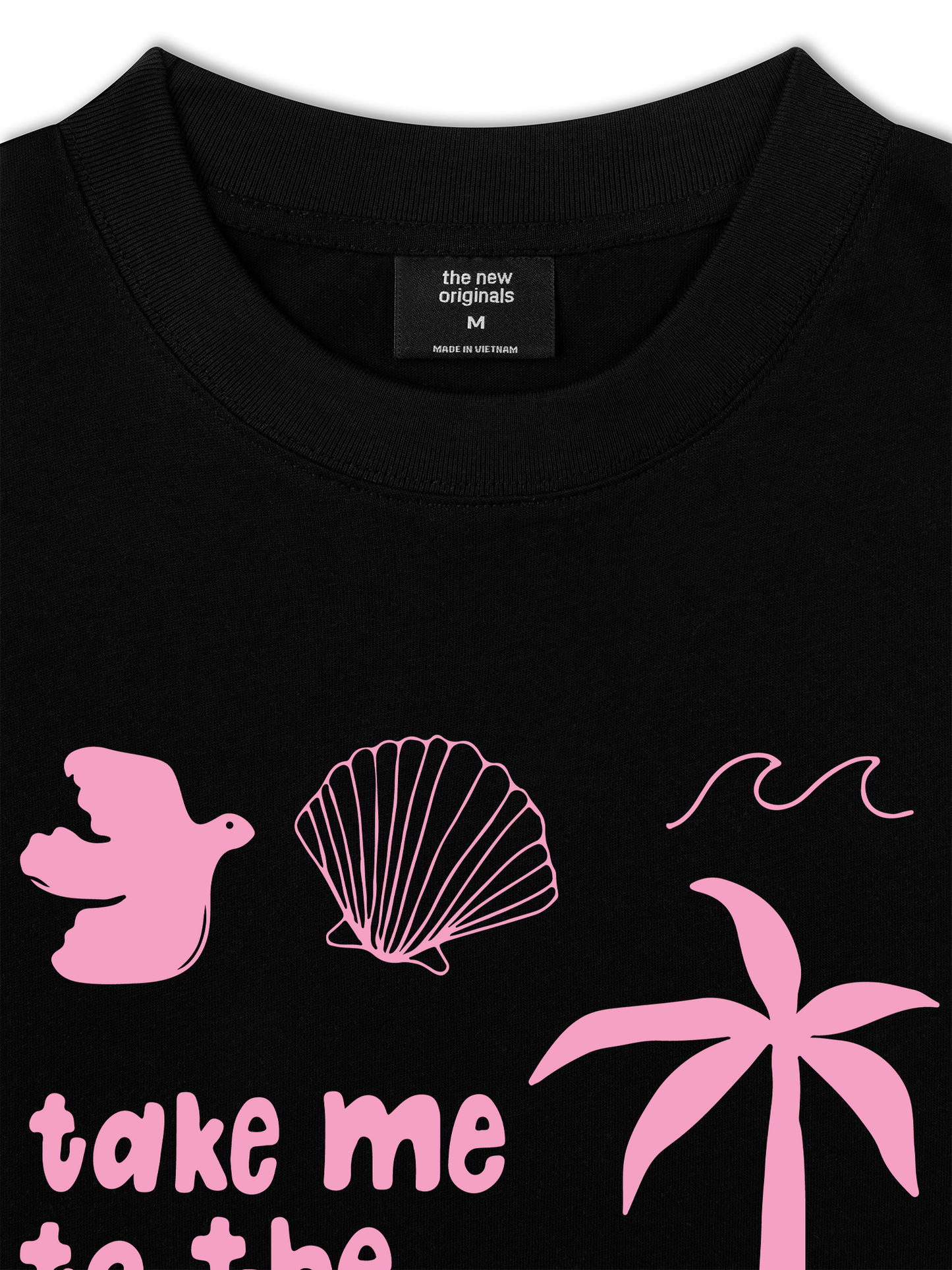 Áo Thun Relaxed Fit Take Me To The Beach Pink