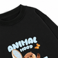 Áo Sweater Nỉ Hai Da Animal Beaver Catches Butterflies