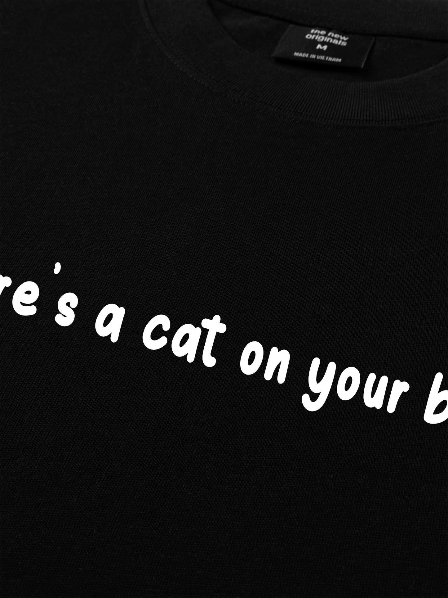 Áo Thun Relaxed Fit Animal Mood There's A Cat On Your Back