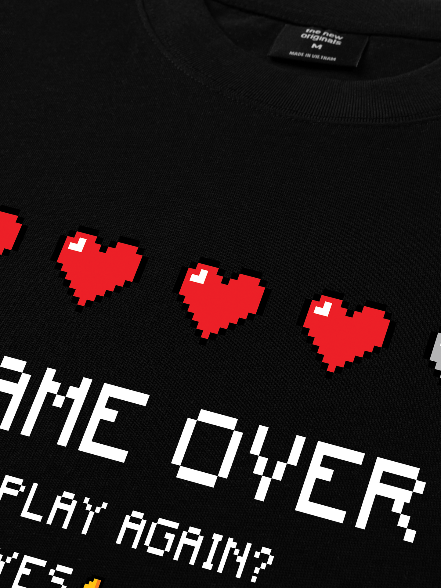 Áo Thun Relaxed Fit Pixel Universe Game Over