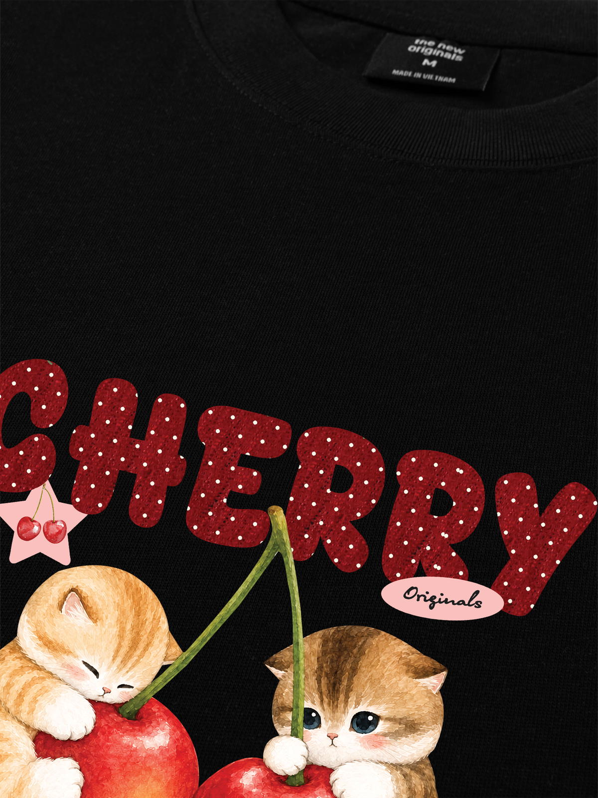 Áo Thun Relaxed Fit Cherry Meow