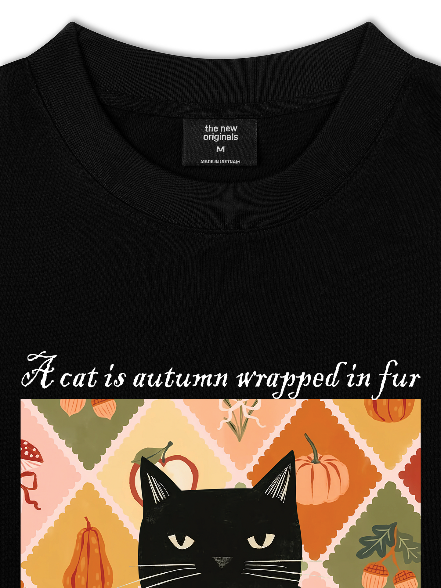 Áo Thun Relaxed Fit Autumn Vibes A Cat