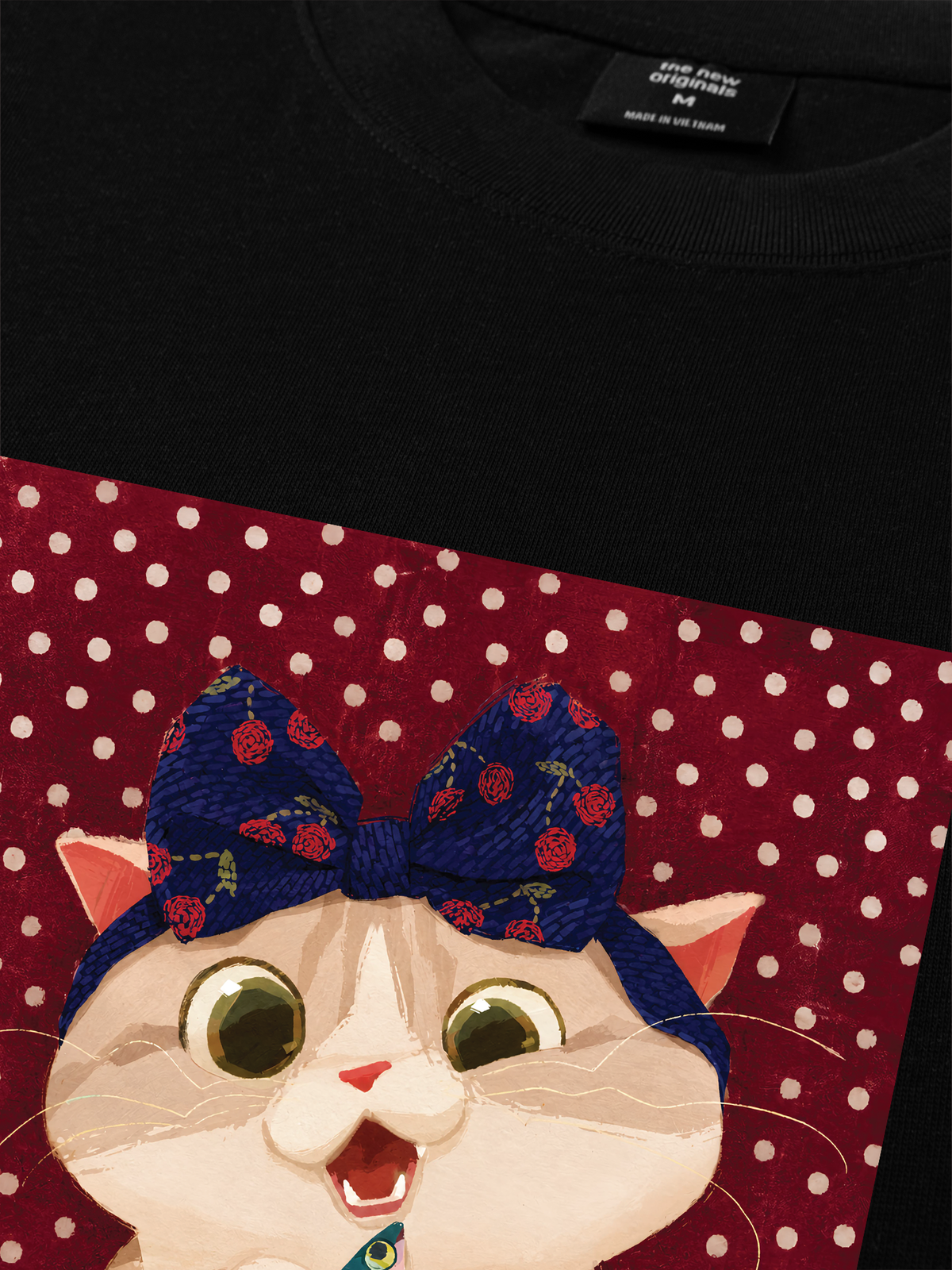 Áo Thun Relaxed Fit Red Fish Meow