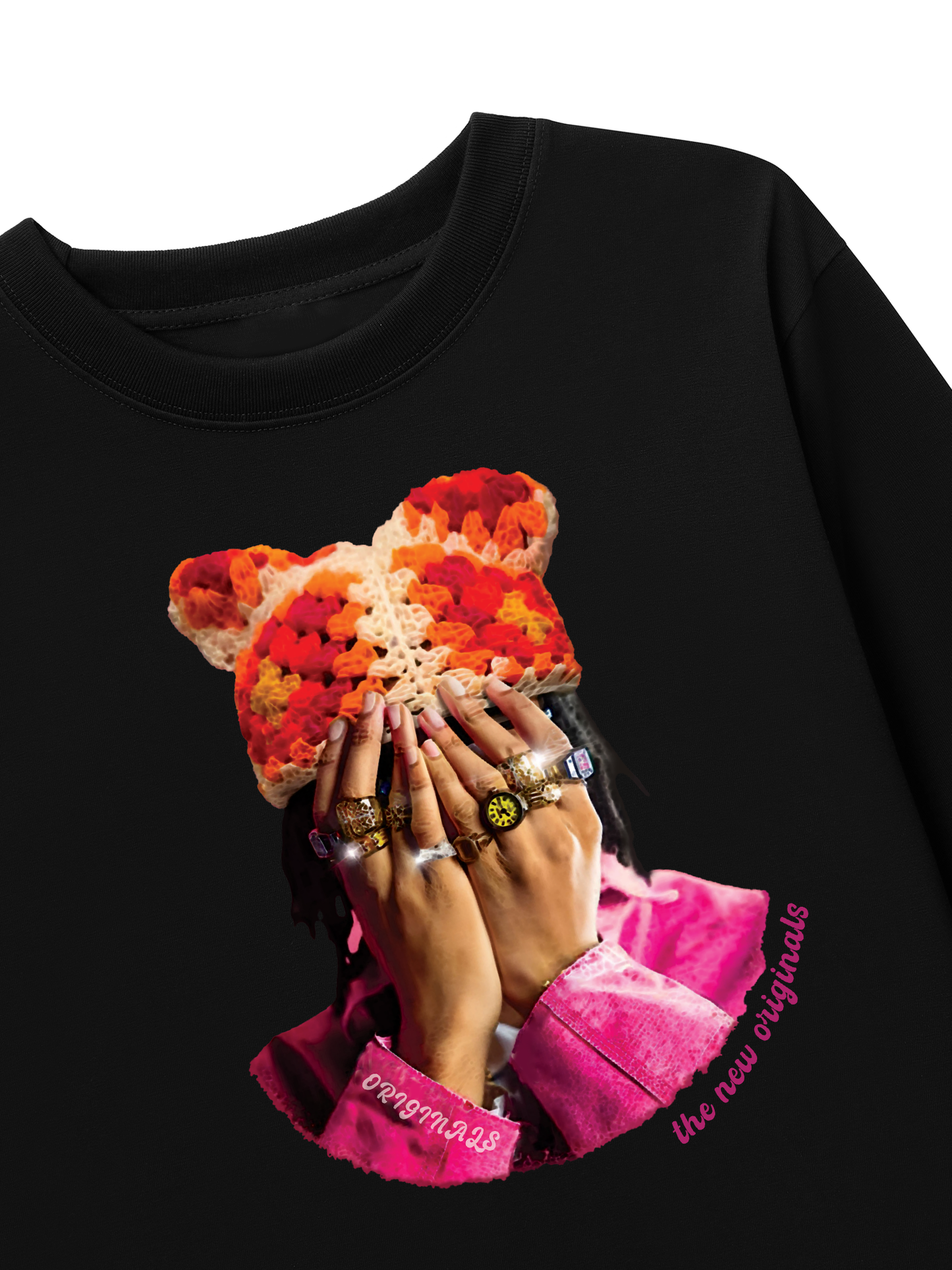 Áo Thun Dài Tay Jewel Ring & Orange Kitty Cap Wash