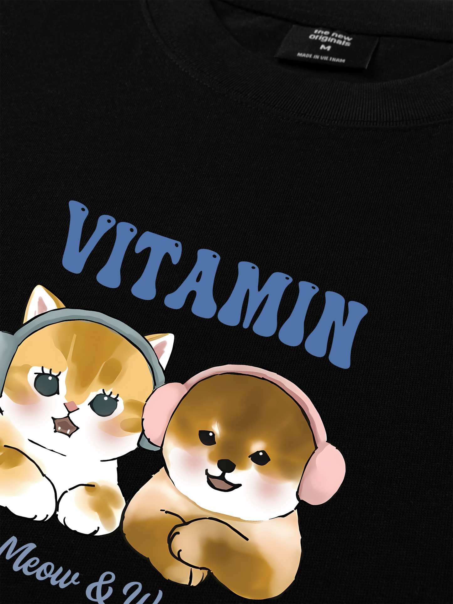 Áo Thun Relaxed Fit Vitamin Meow And Woof