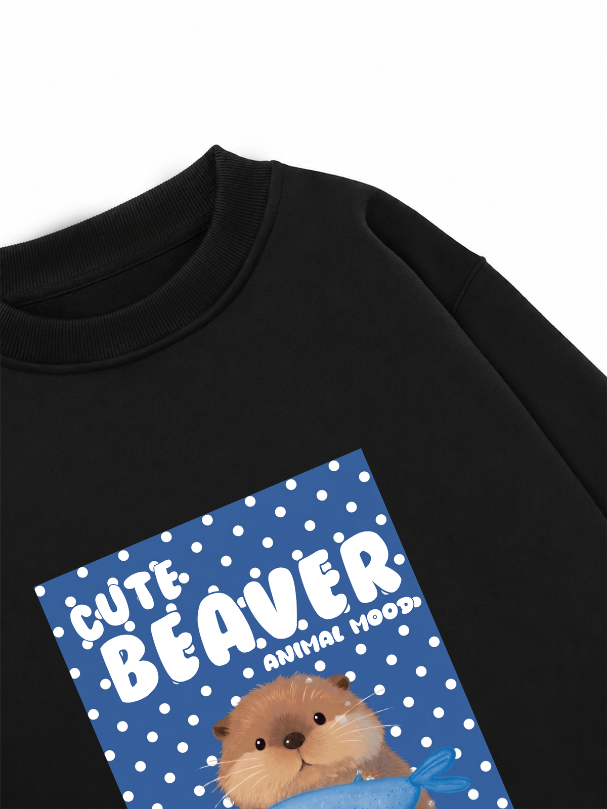 Áo Sweater Nỉ Hai Da Animal Cute Beaver