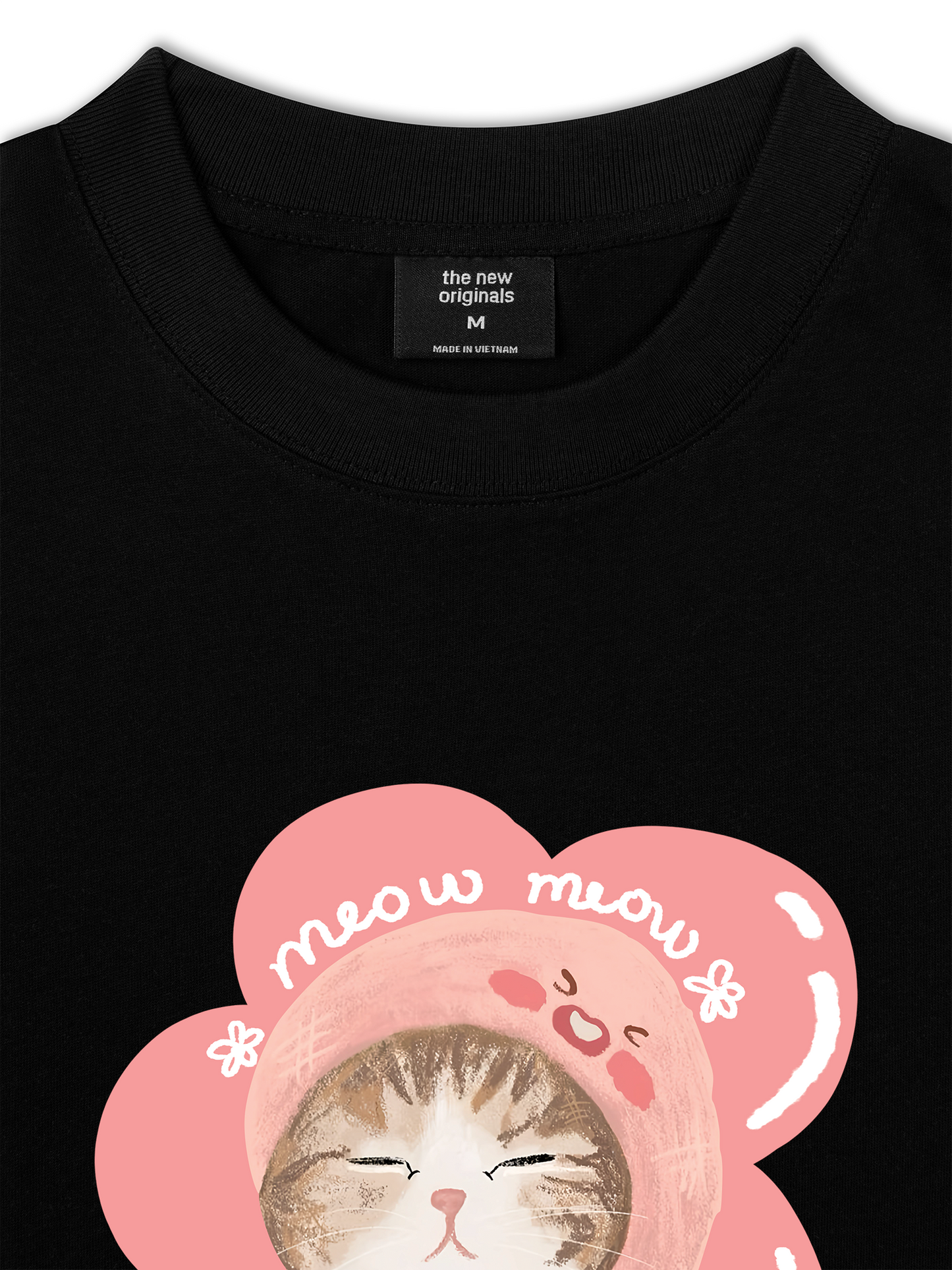 Áo Thun Relaxed Fit Flower Cat